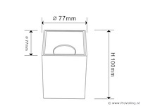 10 x downlight fitting – opbouwarmatuur – gu10 – vierkant – wit/bruin - afbeelding 4 van  4