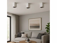 10 x downlight fitting – opbouwarmatuur – gu10 – vierkant – wit/bruin