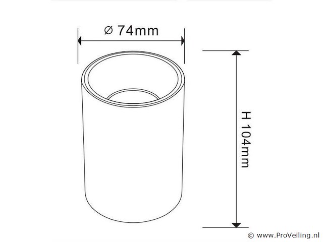 10 x downlight fitting – opbouwarmatuur – gu10 – vierkant – wit/chroom - afbeelding 3 van  4