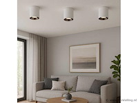 10 x downlight fitting – opbouwarmatuur – gu10 – vierkant – wit/chroom - afbeelding 1 van  4