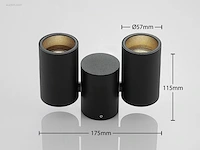 10 x gt gu10 kantelbare spots zwart - afbeelding 2 van  6