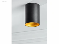 10 x gt tube plafond spot zwart/goud - afbeelding 2 van  8