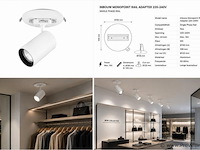 10 x inbouw monopoint rail adapter – wit - recessed monopoint - afbeelding 1 van  1