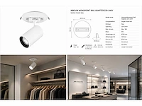 10 x inbouw monopoint rail adapter – wit - recessed monopoint