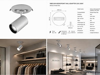 10 x inbouw monopoint rail adapter – zilver - recessed monopoint - afbeelding 1 van  1