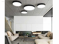 10 x intec klio 36 watt led plafondlamp zwart - afbeelding 2 van  6