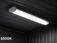 10 x led-batten met lens – 120w – 120cm – 6500k koud wit – tetra-lens - afbeelding 1 van  5