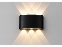 10 x led buiten wandlamp – 6w – 4200k neutraal wit - zwart – ip65 – proton-6 - afbeelding 9 van  15