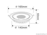 10 x led downlight – 15w – 3000k warm wit – ip20 - afbeelding 4 van  5
