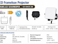 10 x led frameless floodlight 10w – 6400k koud wit – ip66 – pegasus-10 - afbeelding 4 van  5