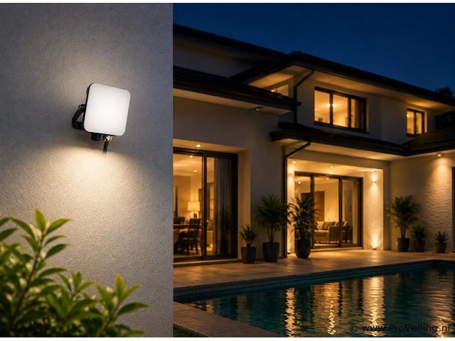 10 x led frameless floodlight 10w – 6400k koud wit – ip66 – pegasus-10 - afbeelding 1 van  5