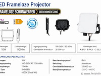 10 x led frameless floodlight 10w – 6400k koud wit – ip66 – pegasus-10 - afbeelding 4 van  5
