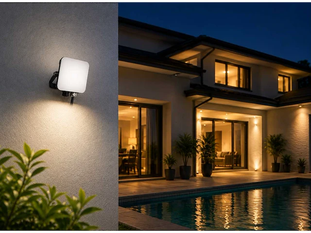 10 x led frameless floodlight 10w – 6400k koud wit – ip66 – pegasus-10 - afbeelding 1 van  2