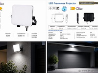 10 x led frameless floodlight 30w – 6400k koud wit – ip66 – pegasus-30 - afbeelding 5 van  5