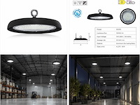 10 x led highbay ufo – 100w – 6400k koud wit – ip65 – agora-100 - afbeelding 5 van  5