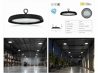 10 x led highbay ufo – 100w – 6400k koud wit – ip65 – agora-100 - afbeelding 5 van  10