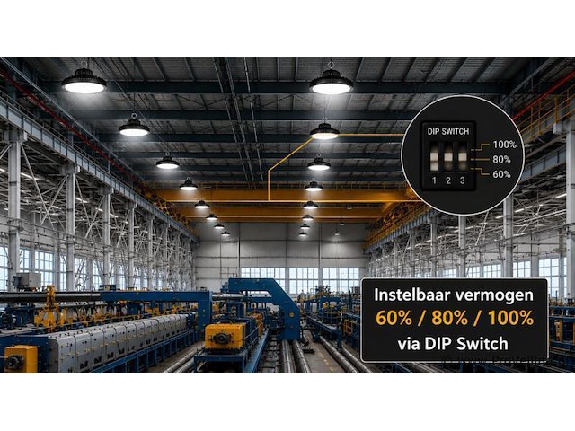 10 x led highbay ufo pro 150w – instelbaar 60% / 80% / 100% – 6500k – web-150 - afbeelding 2 van  6