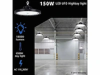 10 x led highbay ufo pro 150w – instelbaar 60% / 80% / 100% – 6500k – web-150