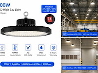 10 x led highbay ufo pro 200w – instelbaar 60% / 80% / 100% – 4000k – web-200 - afbeelding 3 van  5