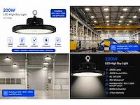 10 x led highbay ufo pro 200w – instelbaar 60% / 80% / 100% – 4000k – web-200 - afbeelding 5 van  5