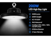 10 x led highbay ufo pro 200w – instelbaar 60% / 80% / 100% – 6500k – web-200