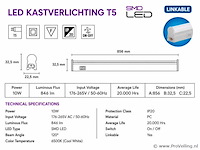 10 x led onderbouw lamp 10w – 6400k koud wit - wit – 90cm – ip20 – sigma-10 - afbeelding 4 van  5
