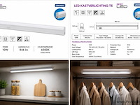 10 x led onderbouw lamp 10w – 6400k koud wit - wit – 90cm – ip20 – sigma-10 - afbeelding 5 van  5