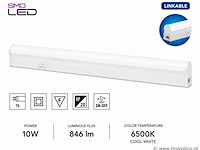 10 x led onderbouw lamp 10w – 6400k koud wit - wit – 90cm – ip20 – sigma-10 - afbeelding 1 van  5