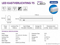 10 x led onderbouw lamp 14w – 6400k koud wit - wit – 120cm – ip20 – sigma-14 - afbeelding 4 van  5