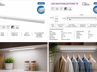 10 x led onderbouw lamp 14w – 6400k koud wit - wit – 120cm – ip20 – sigma-14 - afbeelding 5 van  5