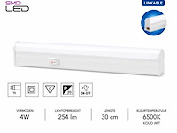 10 x led onderbouw lamp 4w – 6400k koud wit - wit – 30cm – ip20 – sigma-4 - afbeelding 1 van  5