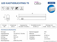 10 x led onderbouw lamp 4w – 6400k koud wit - wit – 30cm – ip20 – sigma-4 - afbeelding 4 van  5