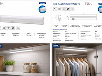 10 x led onderbouw lamp 4w – 6400k koud wit - wit – 30cm – ip20 – sigma-4 - afbeelding 5 van  5