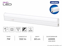 10 x led onderbouw lamp 7w – 6400k koud wit - wit – 60cm – ip20 – sigma-7 - afbeelding 1 van  5