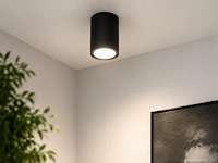 10 x led opbouw spot 5w – 4200k neutraal wit - zwart – ip20 – sandra-5/xl - afbeelding 5 van  5