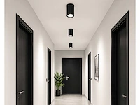 10 x led opbouw spot 5w – 4200k neutraal wit - zwart – ip20 – sandra-5/xl