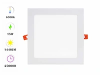 10 x led paneel – vierkant inbouw – 18w – 6500k koud wit – ip20