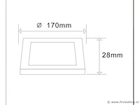 10 x led paneel – vierkant opbouw – 12w – 6500k koud wit – ip20 - afbeelding 3 van  4