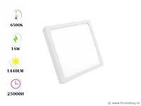 10 x led paneel – vierkant opbouw – 18w – 6500k koud wit – ip20 - afbeelding 1 van  4