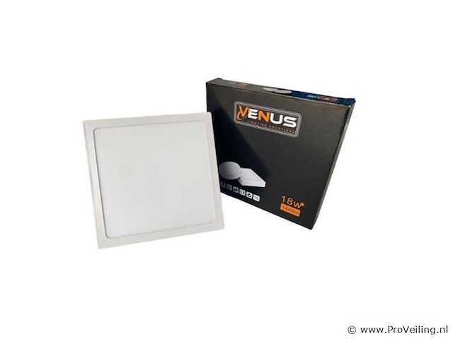 10 x led paneel – vierkant opbouw – 18w – 6500k koud wit – ip20 - afbeelding 2 van  4