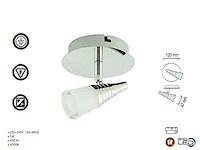 10 x led plafondspot 5w – 4000k neutraal wit – zilver – di02 - afbeelding 4 van  4