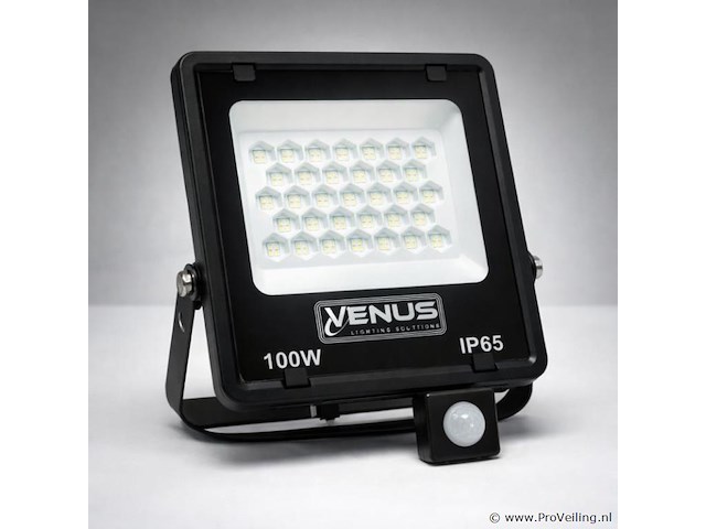 10 x led schijnwerper 100w met bewegingssensor – 4000k neutraal wit – ip65 – flag-100 - afbeelding 5 van  5