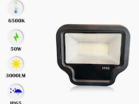10 x led schijnwerper 50w – 6500k koud wit – ip65 – ward-50 - afbeelding 1 van  4