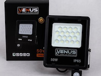 10 x led schijnwerper 50w met bewegingssensor – 6500k koud wit – ip65 – flag-50 - afbeelding 5 van  5