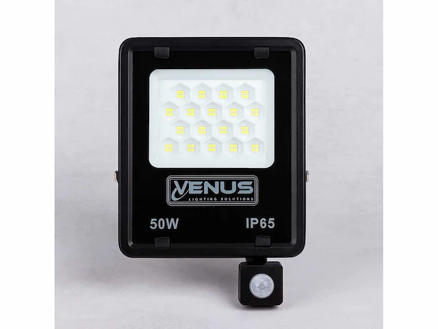 10 x led schijnwerper 50w met bewegingssensor – 6500k koud wit – ip65 – flag-50 - afbeelding 2 van  5