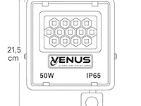 10 x led schijnwerper 50w – met sensor – 4000k naturaal wit – ip65 waterdicht - afbeelding 4 van  5