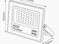 10 x led schijnwerper mini 30w – 6500k koud wit – ip65 – minions-30 - afbeelding 5 van  5