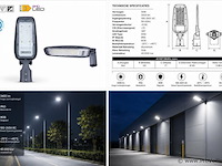 10 x led straatlamp 30w – 6400k koud wit - grijs – ip65 – florida-30 - afbeelding 5 van  5