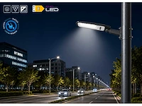 10 x led straatlamp 30w – 6400k koud wit - grijs – ip65 – florida-30 - afbeelding 2 van  5