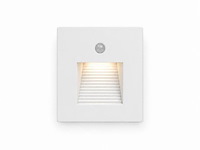10 x led trapverlichting 1w – 4200k neutraal wit - wit – pir sensor – ip20 – diamond - afbeelding 2 van  5